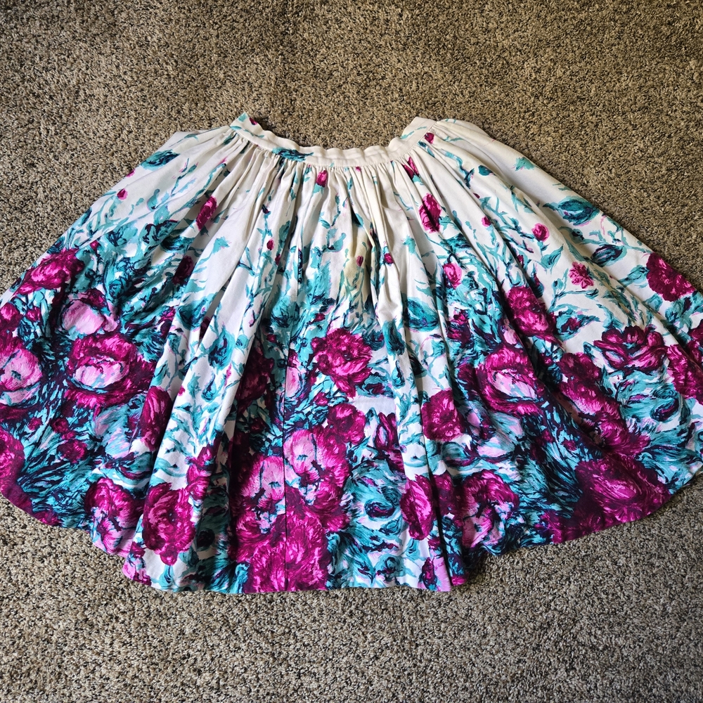 Pinup Couture Pink Floral Skirt
